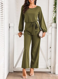 Foto 5 | Mono Holgado Happy Sailed De Manga Larga Para Mujer, Color Verde, Talla M - Venta Internacional.