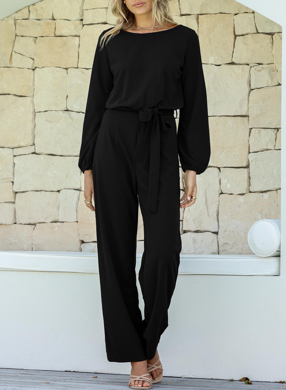 Foto 3 | Mono Happy Sailed Para Mujer, Casual, Holgado, Manga Larga, 2xl, Negro - Venta Internacional.