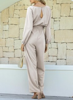 Foto 2 | Mono Happy Sailed Para Mujer, Casual, Holgado, Pernera Ancha, Gris, Talla S - Venta Internacional.