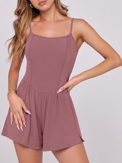 Foto 2 | Mono Anrabess Para Mujer Sin Mangas Con Tirantes Finos, Color Rosa Oscuro - Venta Internacional.