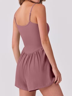 Foto 3 | Mono Anrabess Para Mujer Sin Mangas Con Tirantes Finos, Color Rosa Oscuro - Venta Internacional.