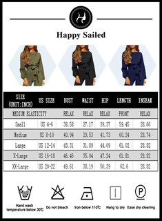 Foto 6 | Mono Happy Sailed Para Mujer, Holgado, Manga Larga, Azul, Talla L - Venta Internacional.