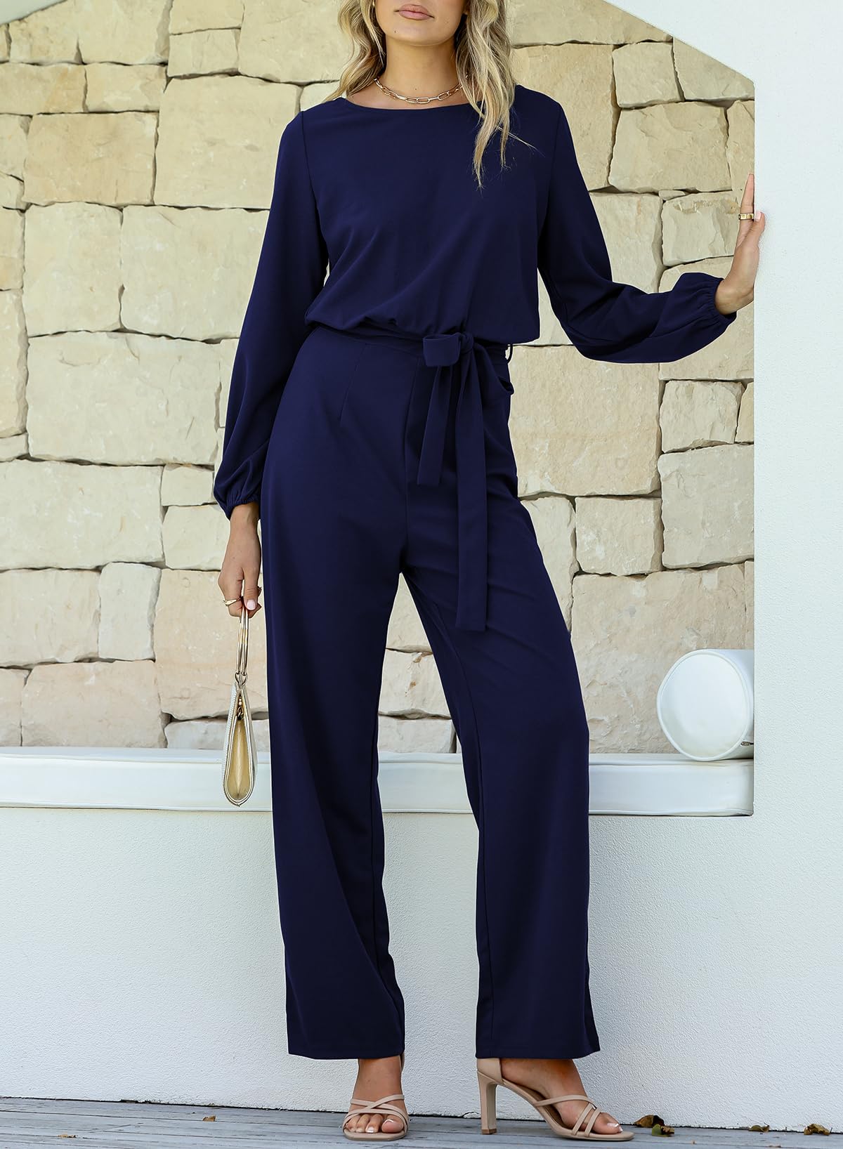 Foto 7 | Mono Happy Sailed Para Mujer, Holgado, Manga Larga, Azul, Talla L - Venta Internacional.