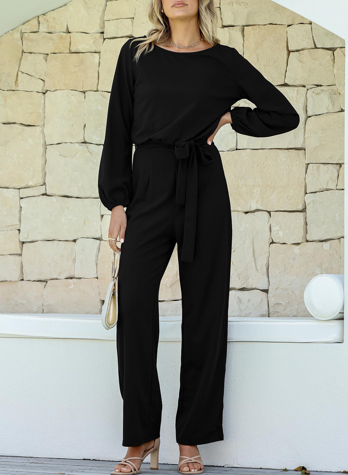 Foto 4 | Mono Happy Sailed Para Mujer, Casual, Holgado, Manga Larga, 2xl, Negro - Venta Internacional.