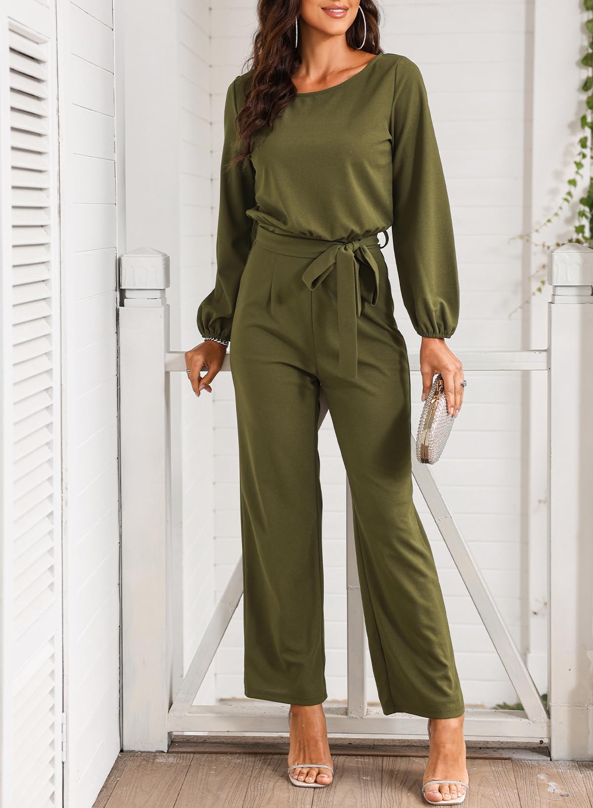 Foto 7 | Mono Happy Sailed De Manga Larga Para Mujer, Color Verde, Talla L - Venta Internacional.