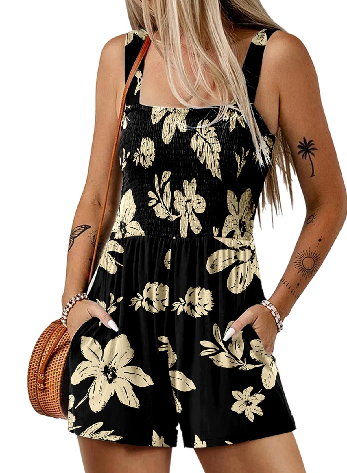 Mono Corto Informal Rompers Dokotoo 2025 Para Mujer, Color Negro - Venta Internacional.
