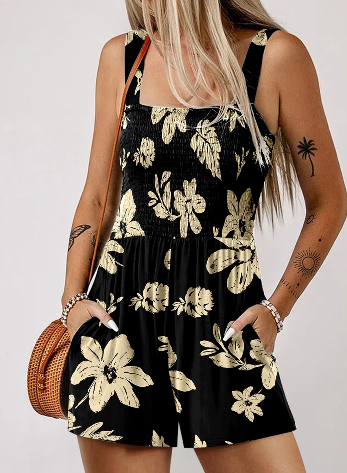 Foto 2 | Mono Corto Informal Rompers Dokotoo 2025 Para Mujer, Color Negro - Venta Internacional.