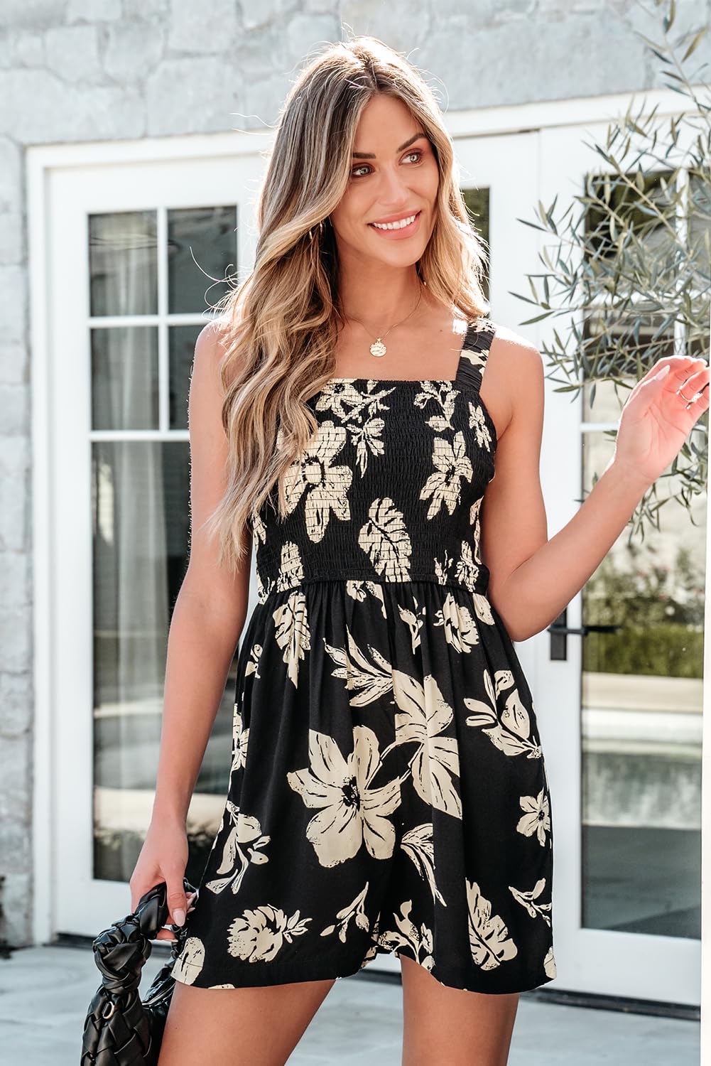 Foto 4 pulgar | Mono Corto Informal Rompers Dokotoo 2025 Para Mujer, Color Negro - Venta Internacional.