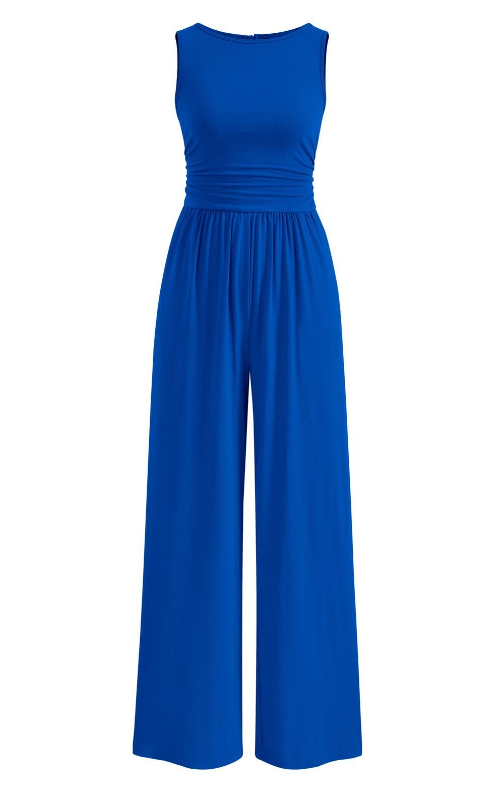 Mono Prettygarden De Una Pieza Para Mujer, Sin Mangas, S, Azul Real - Venta Internacional.