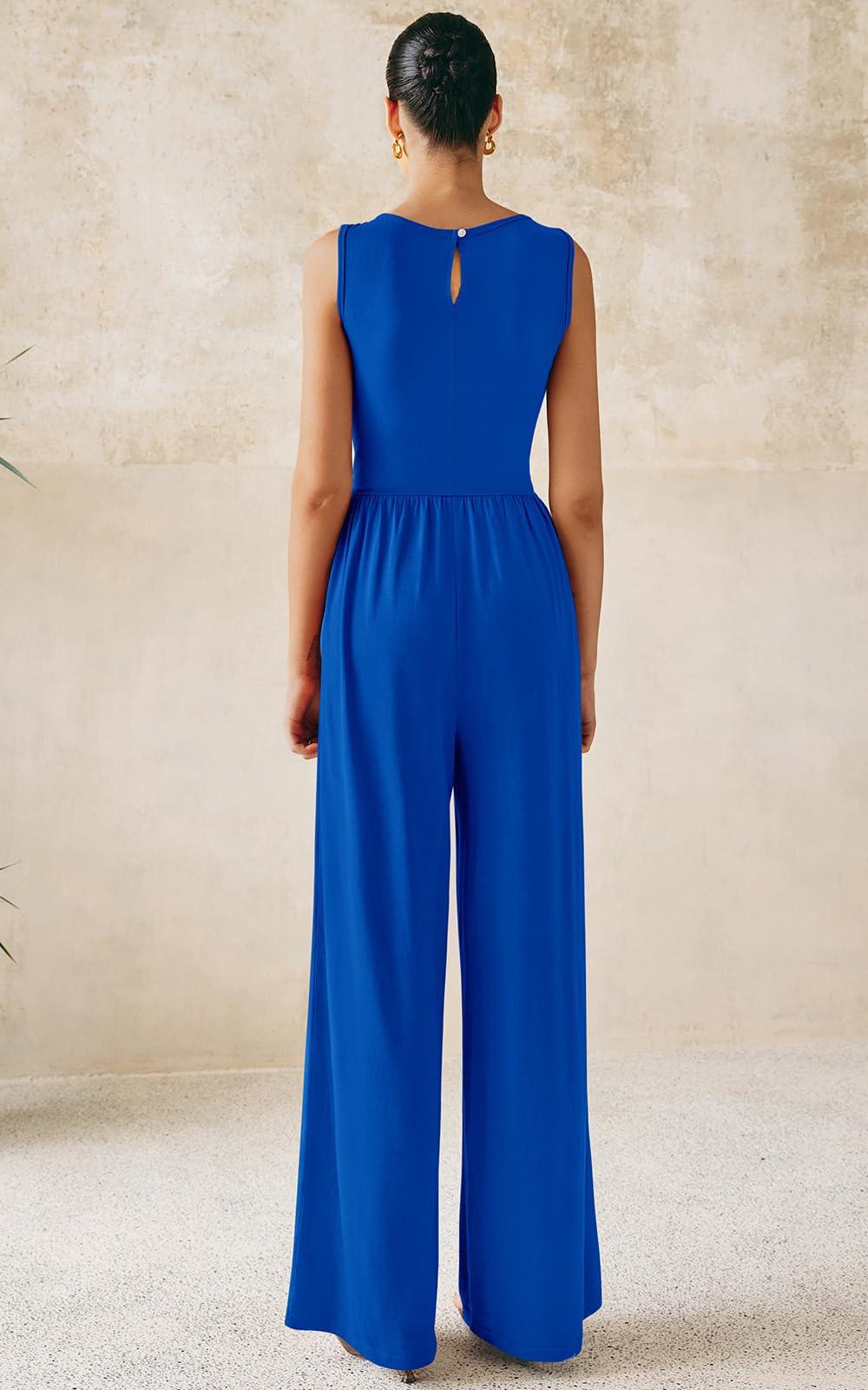 Foto 5 | Mono Prettygarden De Una Pieza Para Mujer, Sin Mangas, S, Azul Real - Venta Internacional.