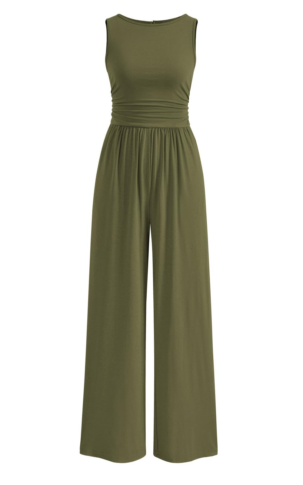 Mono Prettygarden De Una Sola Pieza Para Mujer, Sin Mangas, S, Color Verde Militar - Venta Internacional.