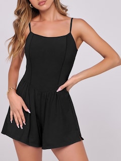 Foto 2 | Mono Anrabess Para Mujer, Verano, Sin Mangas, Negro, Talla Xl - Venta Internacional.