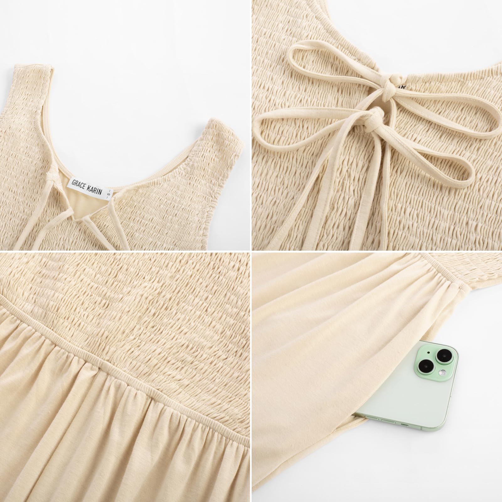 Foto 4 | Mono Grace Karin, Holgado, Para Mujer, Con Frente Fruncido, Caqui, Talla M - Venta Internacional.
