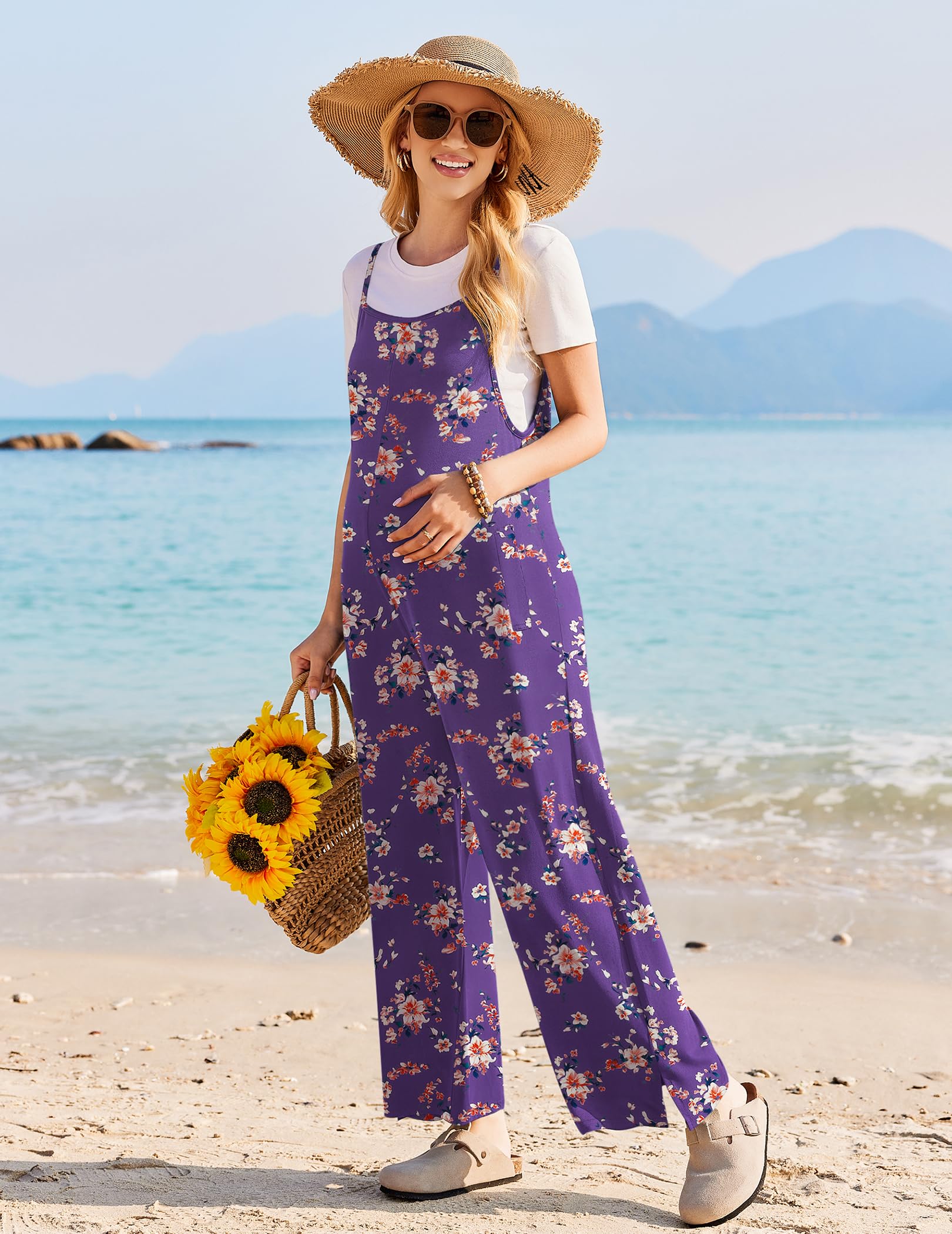 Foto 5 | Mono Ekouaer Para Mujer, Estilo Bohemio, Con Pernera Ancha Y Bolsillos, Estilo Bohemio - Venta Internacional.