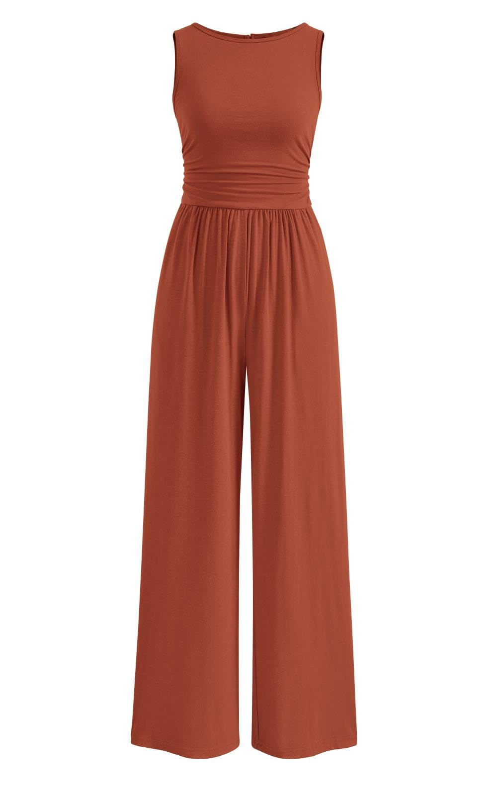 Foto 1 | Mono Prettygarden De Una Pieza Para Mujer, Sin Mangas, S, Rojo Ladrillo - Venta Internacional.