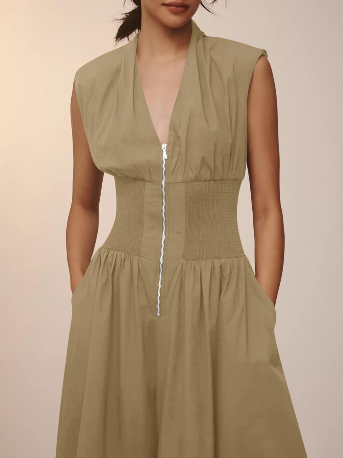 Foto 2 | Mono Cicky Bell Para Mujer, Cuello En V, Casual, Elegante, De Verano - Venta Internacional.
