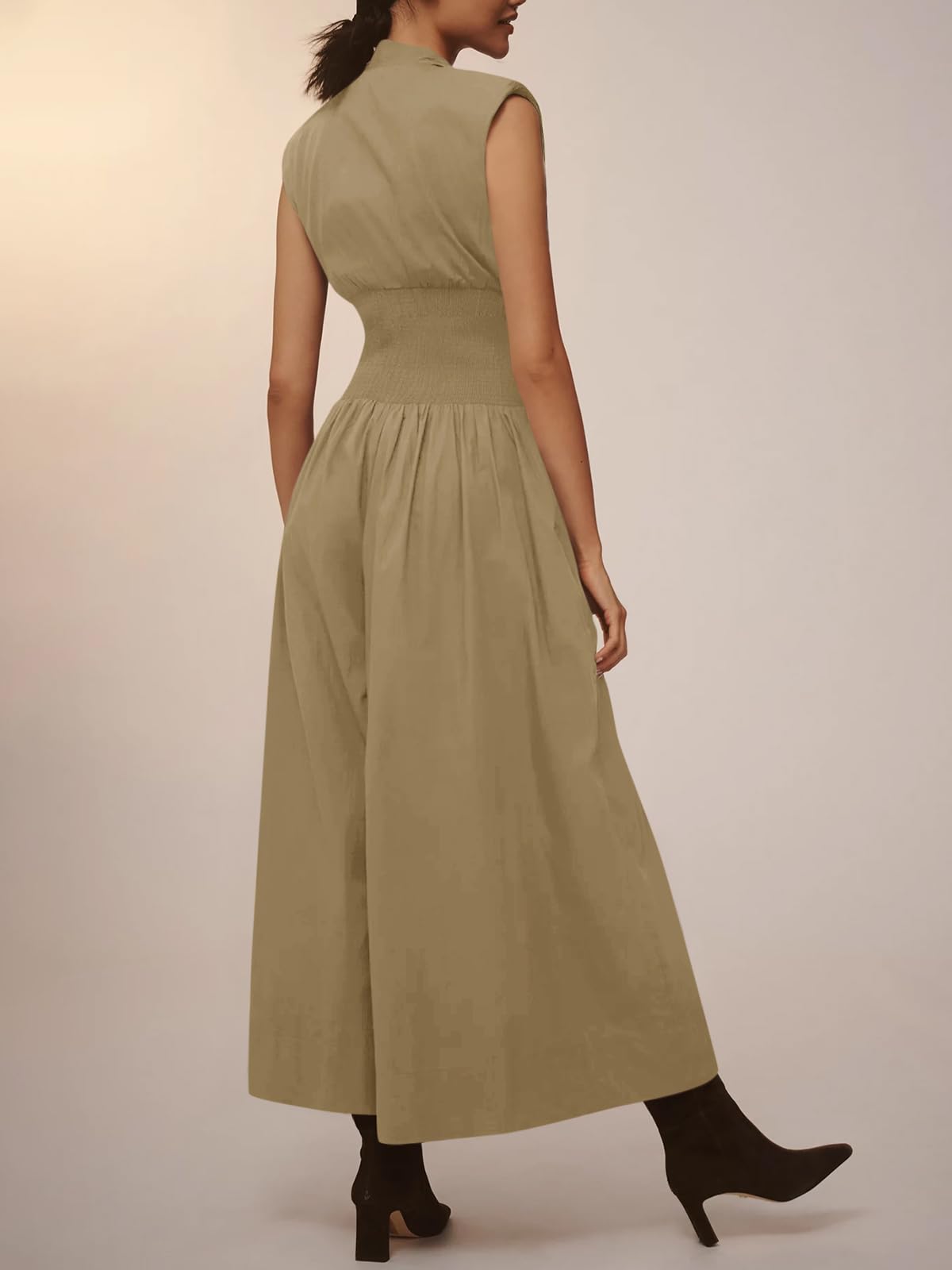 Foto 4 | Mono Cicky Bell Para Mujer, Cuello En V, Casual, Elegante, De Verano - Venta Internacional.