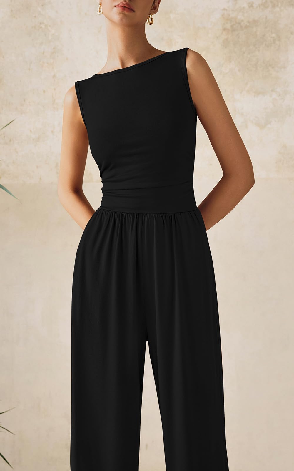 Foto 3 | Mono Prettygarden De Una Pieza Para Mujer Sin Mangas, Color Negro - Venta Internacional.