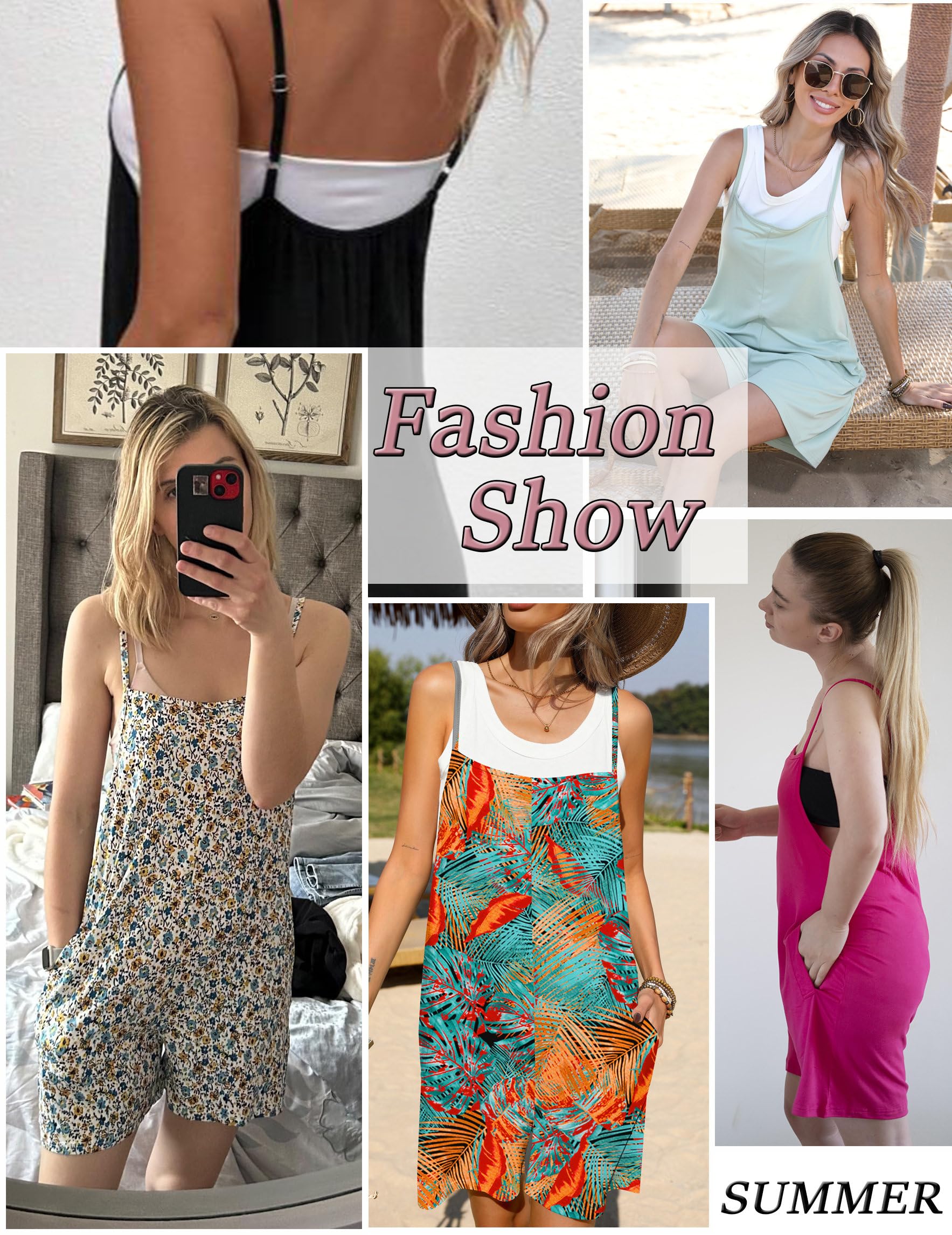 Foto 6 pulgar | Vestido Bohemio Casual Holgado Sin Mangas De Rompers Ekouaer Para Mujer - Venta Internacional.