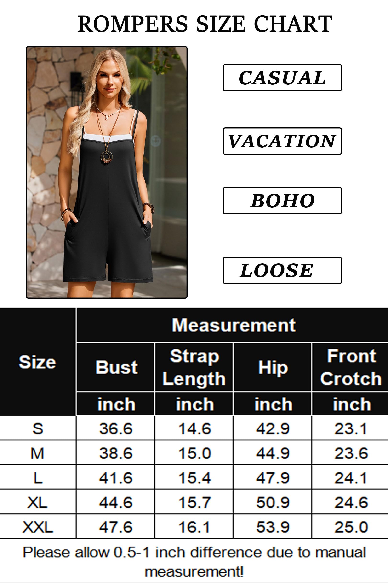 Foto 7 pulgar | Vestido Bohemio Casual Holgado Sin Mangas De Rompers Ekouaer Para Mujer - Venta Internacional.