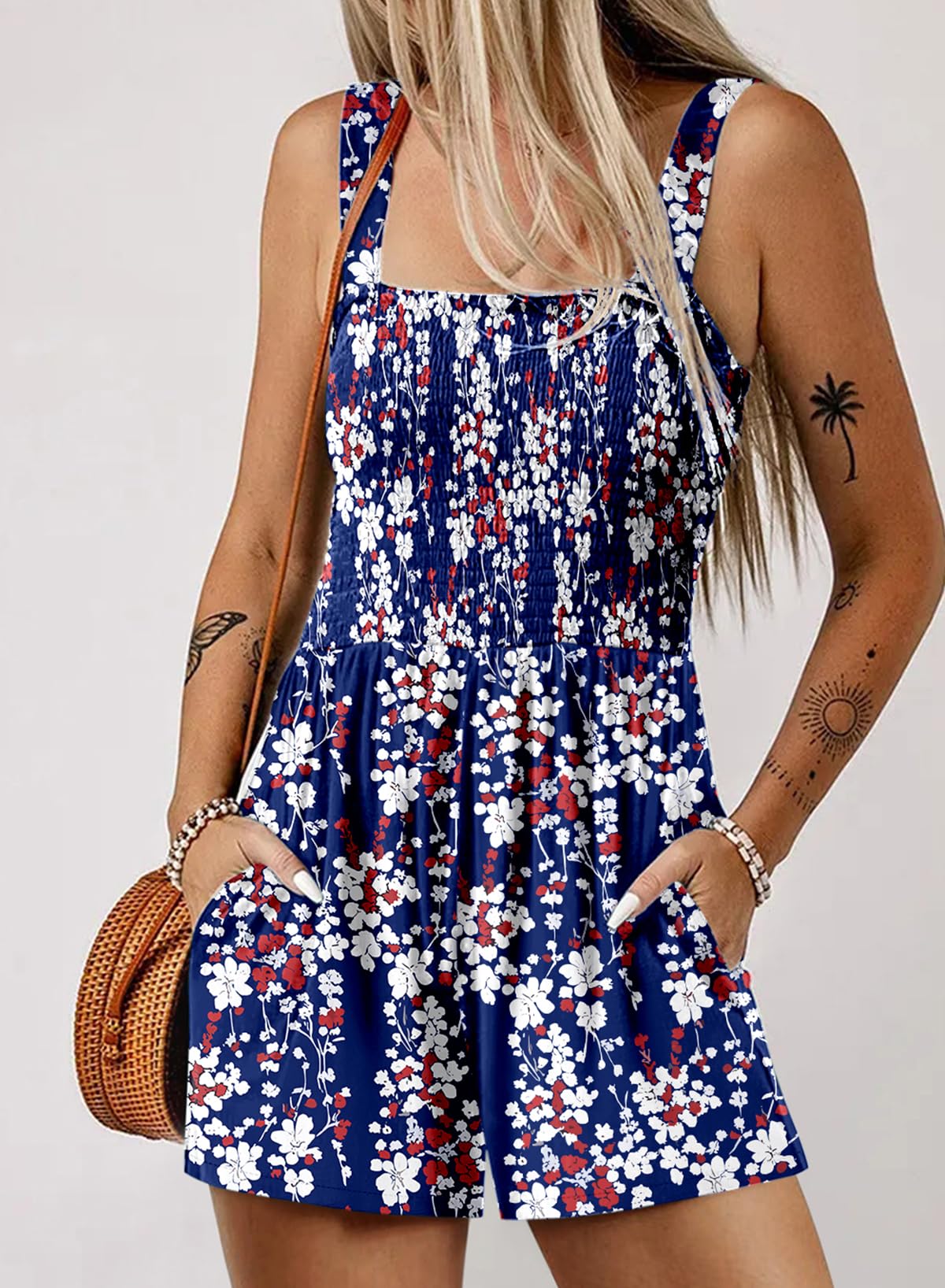 Foto 3 pulgar | Monos Tipo Mameluco Dokotoo Summer Para Mujer, Color Azul Marino, Talla L - Venta Internacional.