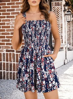 Foto 4 | Monos Tipo Mameluco Dokotoo Summer Para Mujer, Color Azul Marino, Talla L - Venta Internacional.