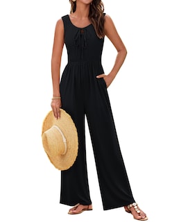 Foto 1 | Mono Grace Karin Para Mujer Con Bolsillos Negro M - Venta Internacional.