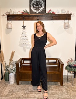 Foto 4 | Mono Grace Karin Para Mujer Con Bolsillos Negro M - Venta Internacional.