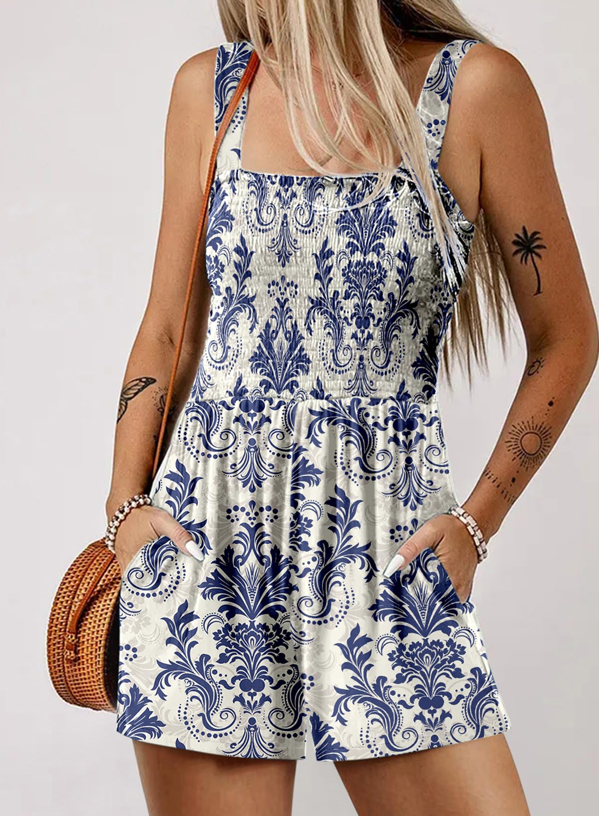 Foto 2 | Monos Tipo Mameluco Dokotoo Summer Para Mujer, Color Azul Claro - Venta Internacional.