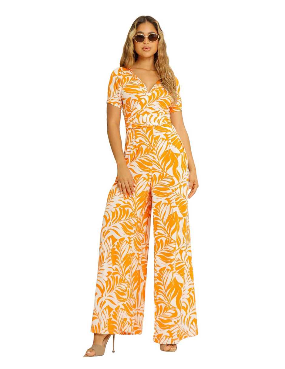 Jumpsuit Casual Pantalón Amplio Rouss Naranja