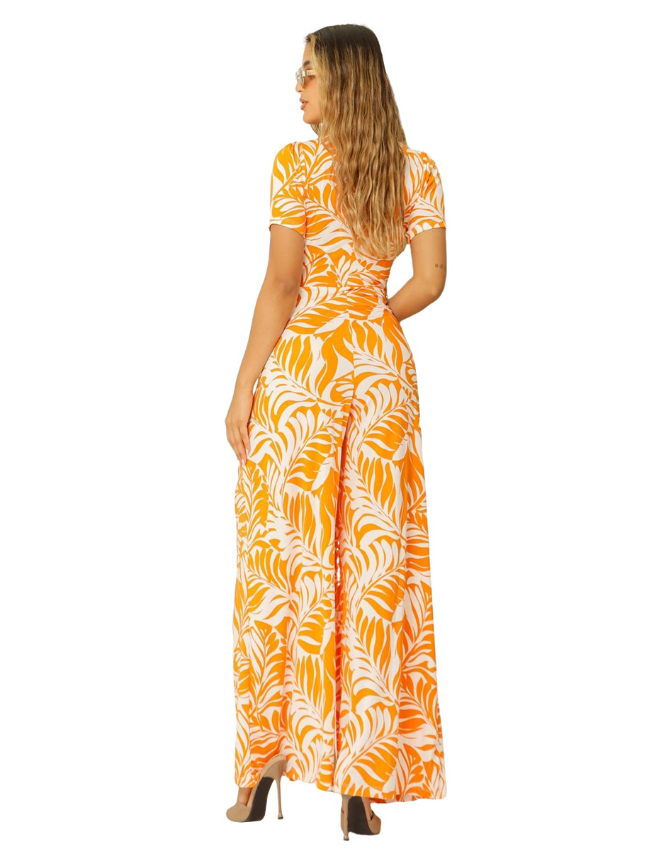 Foto 3 pulgar | Jumpsuit Casual Pantalón Amplio Rouss Naranja