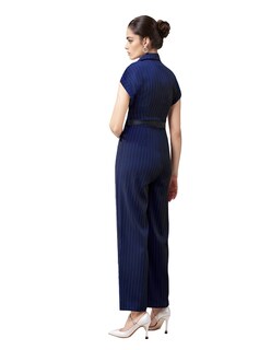 Foto 3 | Jumpsuit Palazzo Casual A Rayas Pantalón Recto