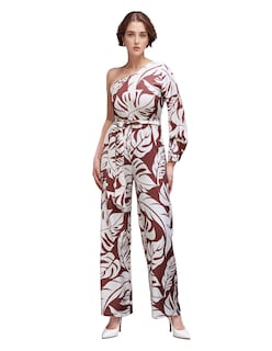 Foto 1 | Jumpsuit Palazzo Casual Una Manga Pantalón Recto