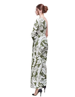Foto 3 | Jumpsuit Palazzo Casual Una Manga Pantalón Recto