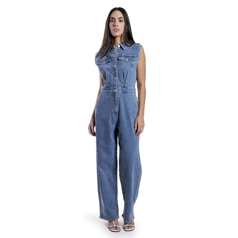 Foto 2 | Jumpsuit De Mezclilla /juvenil, 7055 (mezclilla Medio) Azul