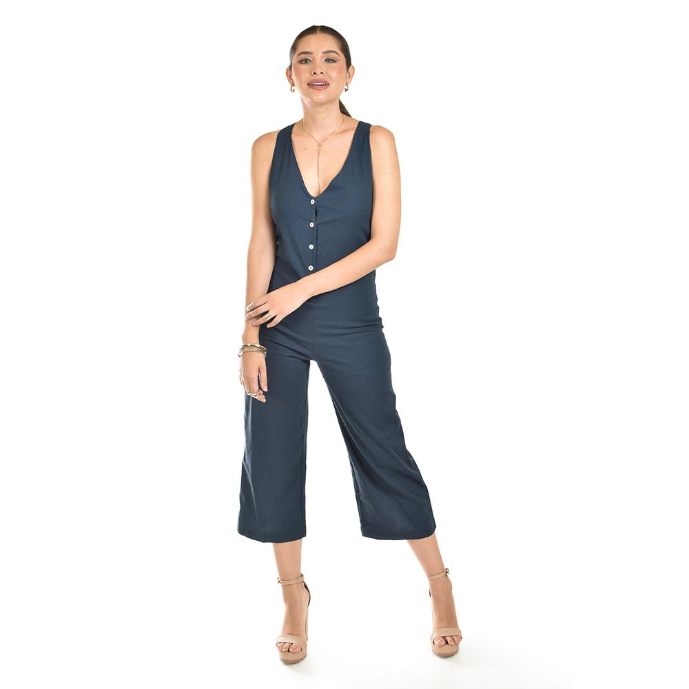 Foto 1 | Jumpsuit Sin Mangas Roman Fashion /juvenil, 7183 (azul Marino) Azul Marino