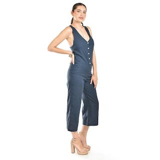 Foto 2 | Jumpsuit Sin Mangas Roman Fashion /juvenil, 7183 (azul Marino) Azul Marino
