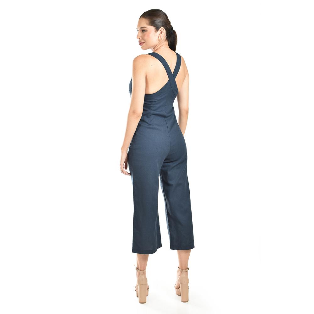 Foto 3 | Jumpsuit Sin Mangas Roman Fashion /juvenil, 7183 (azul Marino) Azul Marino