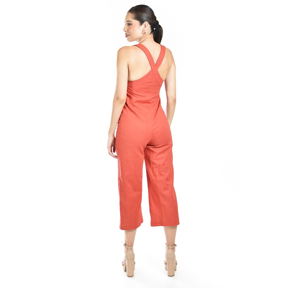 Foto 4 pulgar | Jumpsuit Sin Mangas Roman Fashion /juvenil, 7183 (ladrillo) Naranja Oscuro