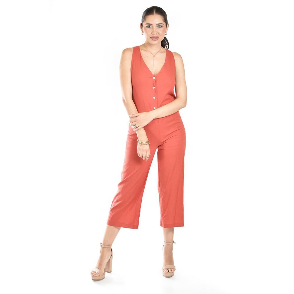 Foto 6 pulgar | Jumpsuit Sin Mangas Roman Fashion /juvenil, 7183 (ladrillo) Naranja Oscuro