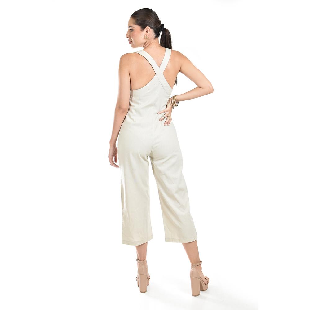 Foto 3 | Jumpsuit Sin Mangas Roman Fashion /juvenil, 7183 (hueso) Beige