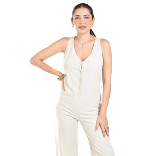 Foto 4 | Jumpsuit Sin Mangas Roman Fashion /juvenil, 7183 (hueso) Beige
