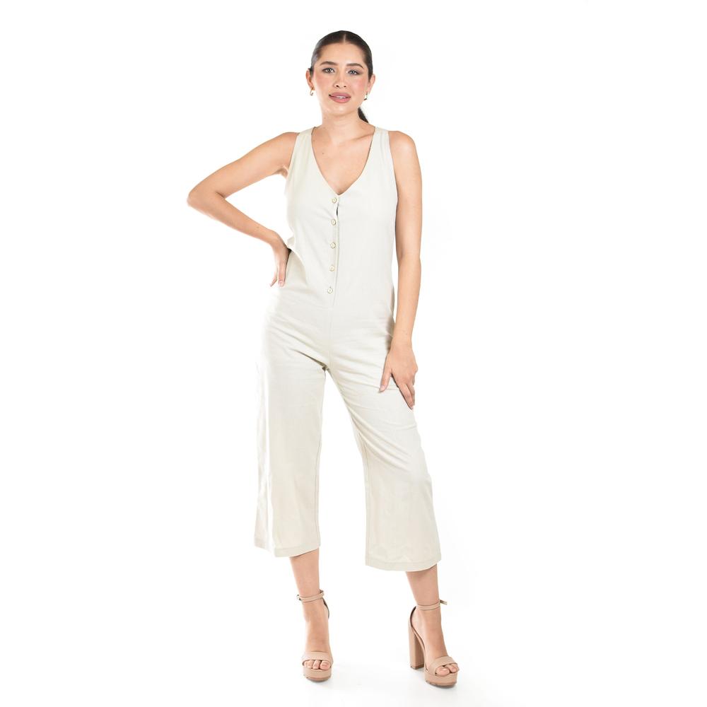 Foto 5 | Jumpsuit Sin Mangas Roman Fashion /juvenil, 7183 (hueso) Beige