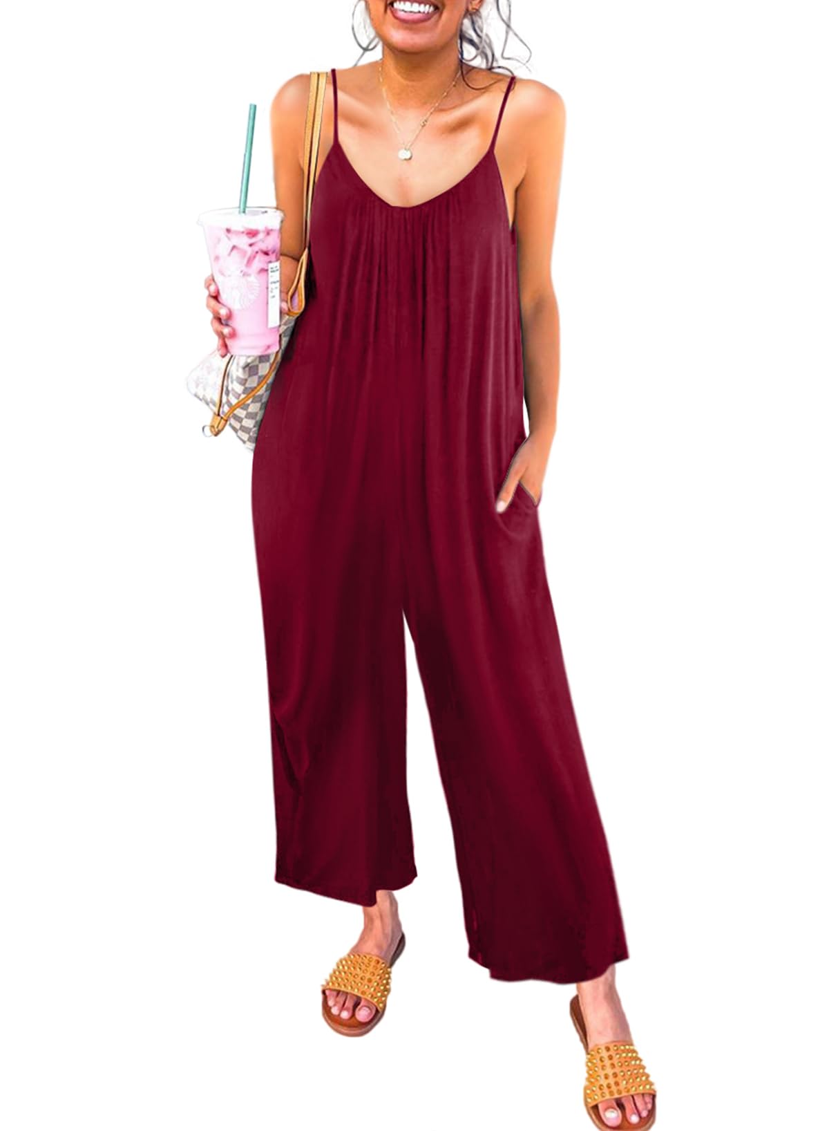 Foto 2 pulgar | Mono Happy Sailed Summer Sin Mangas Para Mujer, Color Rojo, Talla L - Venta Internacional.