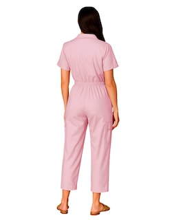 Foto 3 | Jumpsuit Para Mujer Ocean Point Con Cuello Camisero Bolsillos Utilitarios Y Ajuste En Cintura