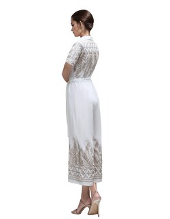 Foto 2 | Jumpsuit Casual Bordado Pantalón Recto Coco Moda