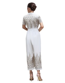 Foto 3 | Jumpsuit Casual Bordado Pantalón Recto Coco Moda
