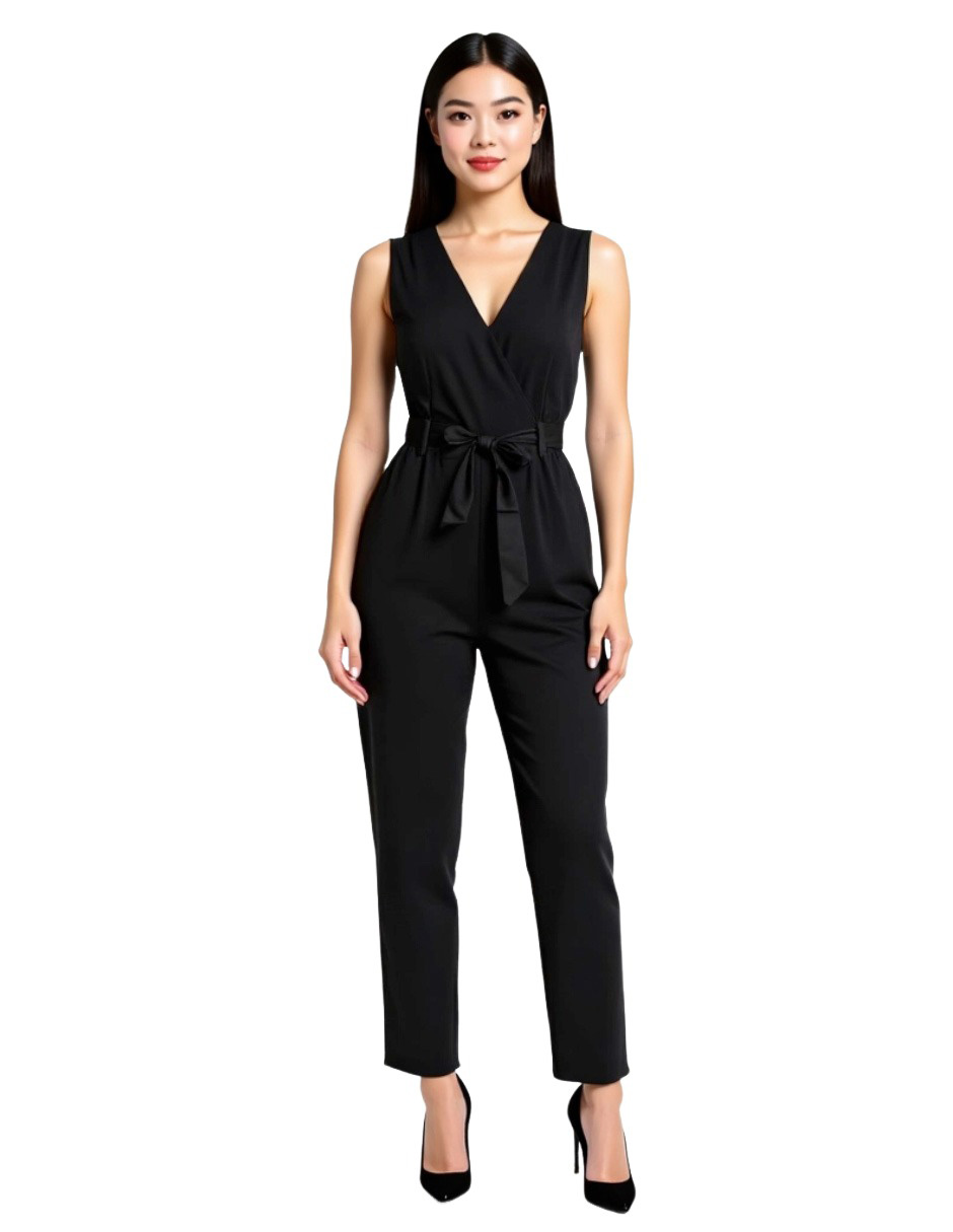 Foto 1 | Jumpsuit De Lino Escote V Pantalón Recto Issachar