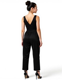 Foto 3 | Jumpsuit De Lino Escote V Pantalón Recto Issachar