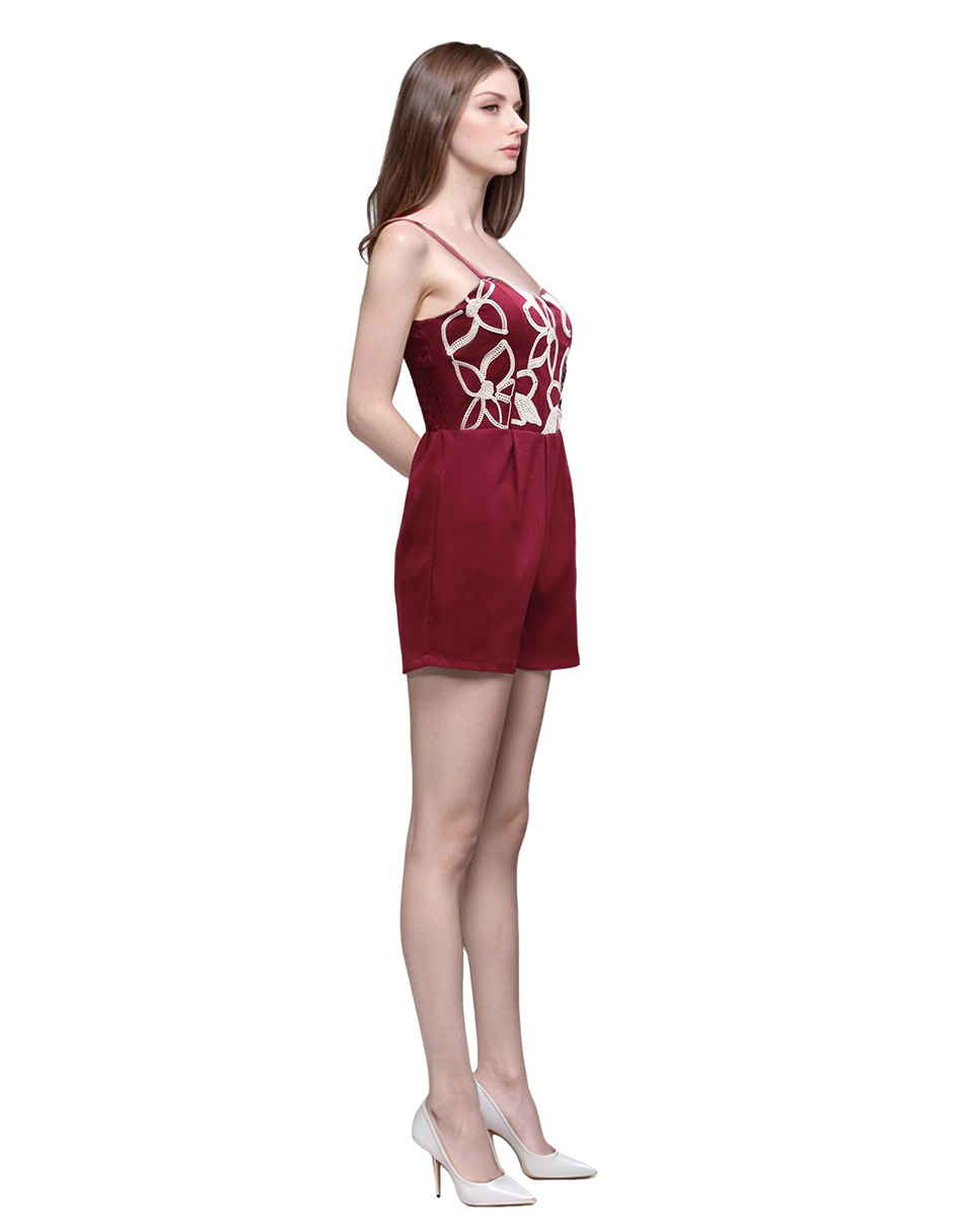 Foto 3 pulgar | Jumpsut  Short Casual Bordado Issachar